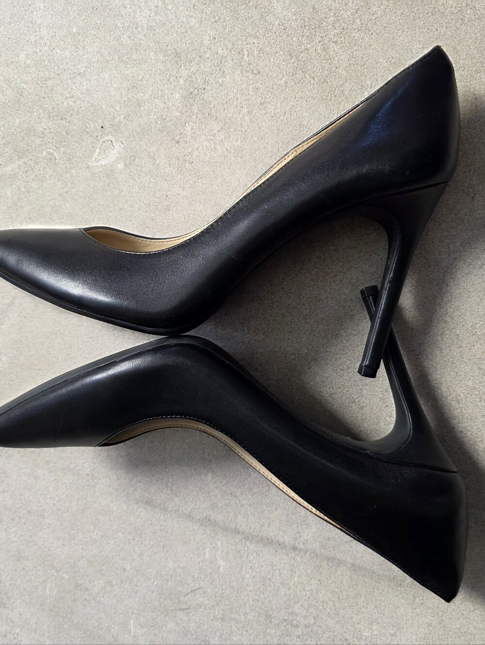 Jessica Simpson Classic Black Leather Stiletto Pump Heel 8.5M - Picture 11 of 12